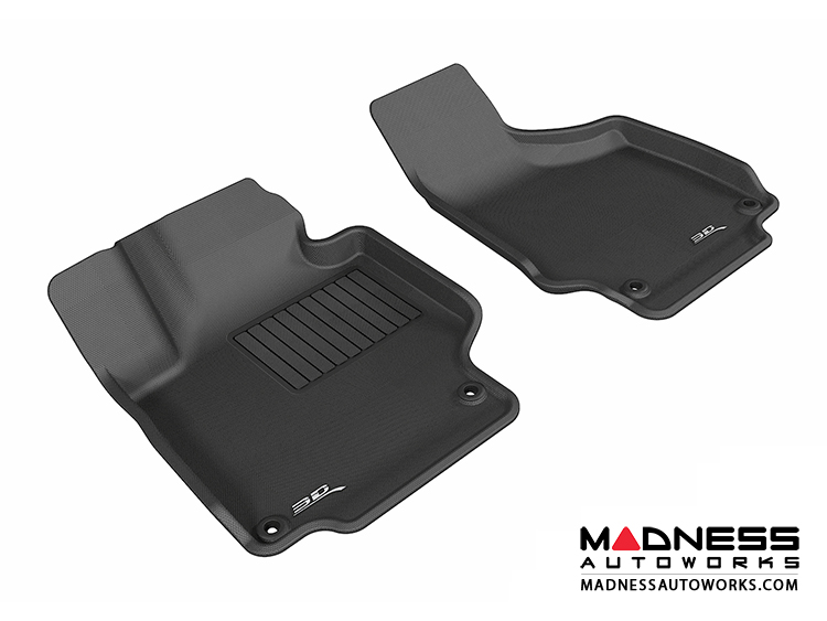 Audi TT/ TTS Floor Mats (Set of 2) - Front - Black by 3D MAXpider (2008-2015)